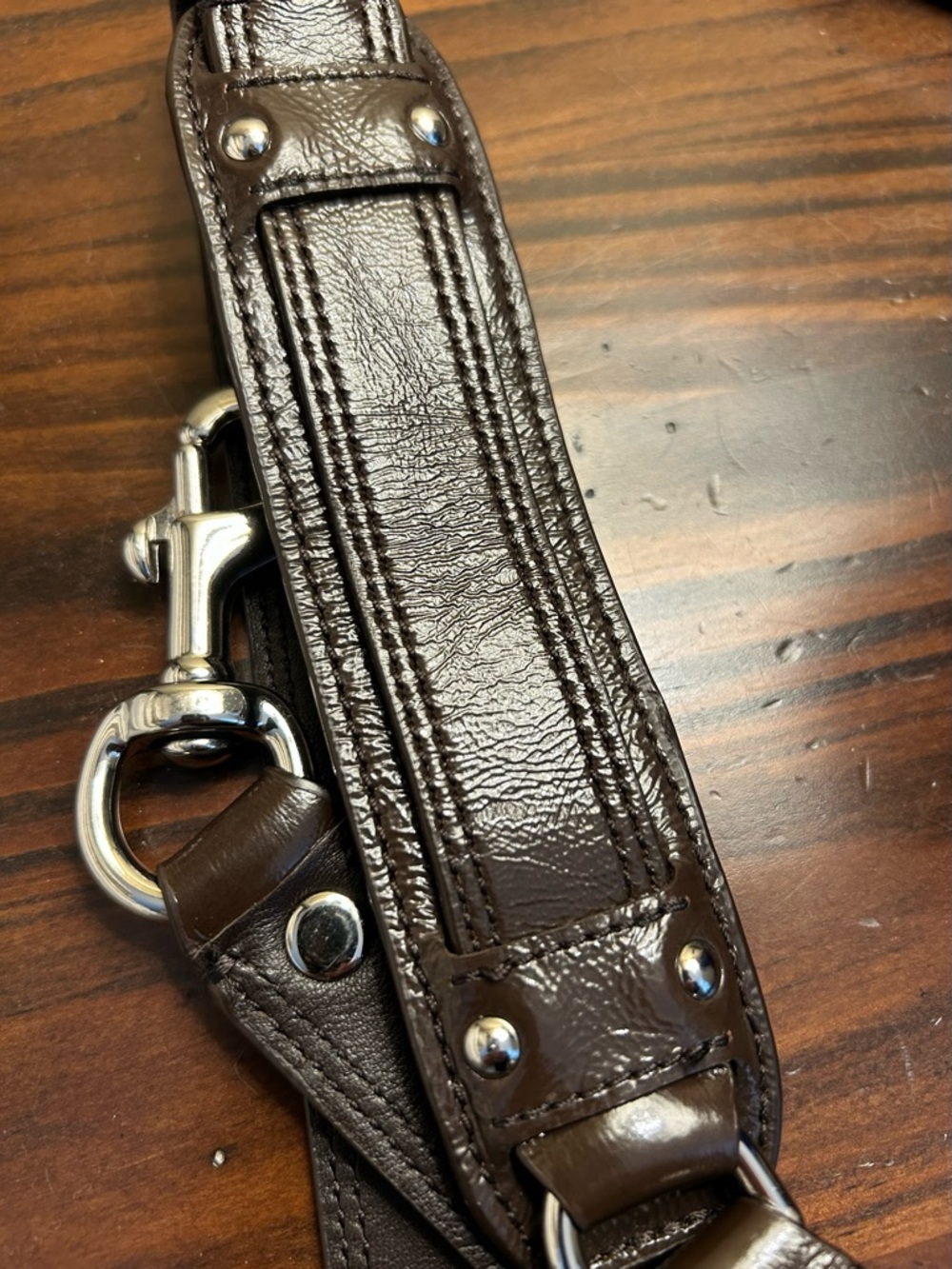 Vintage Coach Satchel Handbag Replacement Strap Patent Leather - Picture 4 of 7